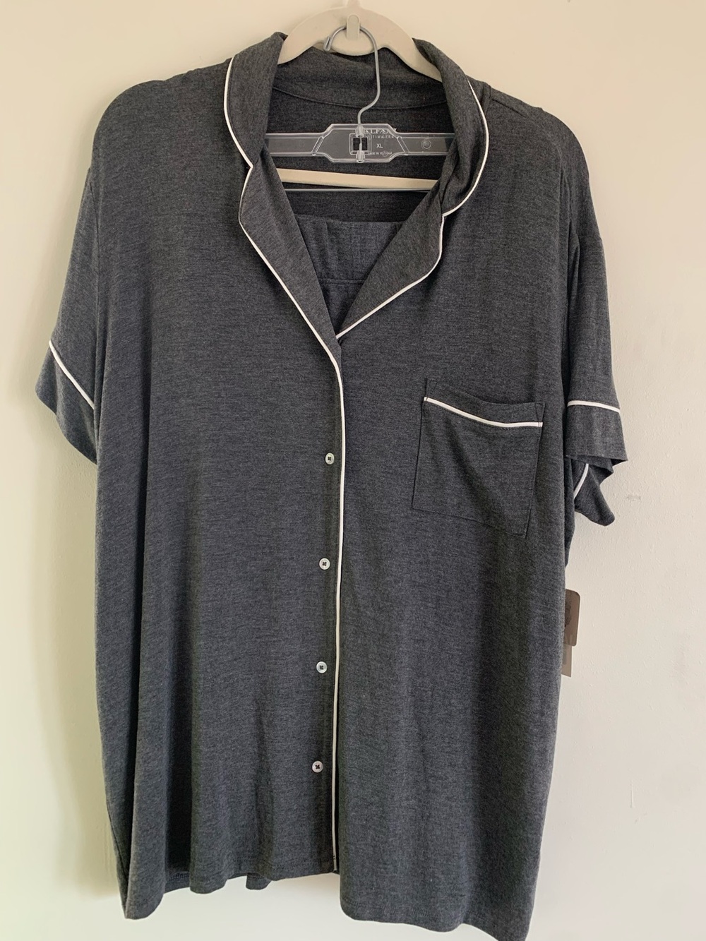 Alfani Intimates Modal Soft Pajama Shorts Set Womens XL Gray Sleepwear Lounge